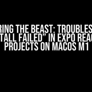 Conquering the Beast: Troubleshooting “npm install failed” in Expo React Native Projects on MacOs M1