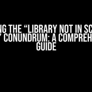 Solving the “Library Not in Scope in Class” Conundrum: A Comprehensive Guide