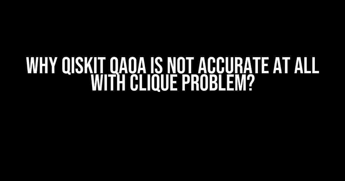 Why Qiskit QAOA is Not Accurate at All with Clique Problem?